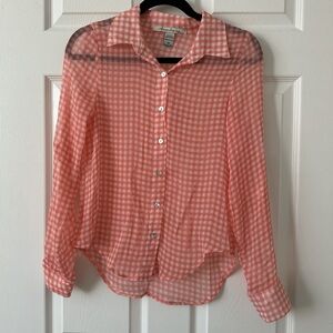 American Rag Long-Sleeve Pink Plaid Shirt